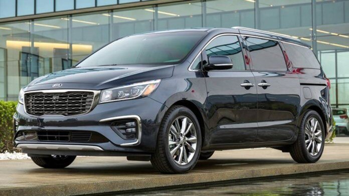 2020 Kia Sedona in grey.