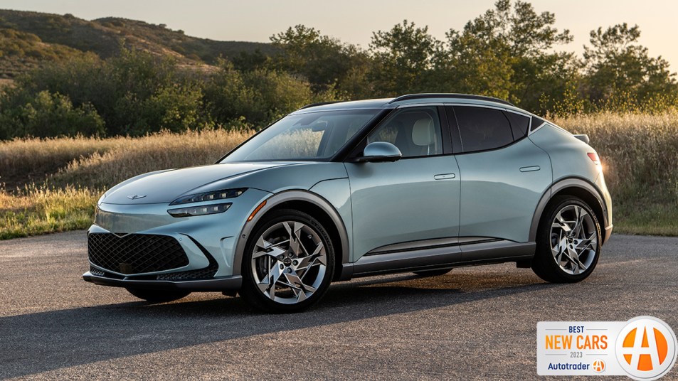 2023 Genesis GV60 in blue.
