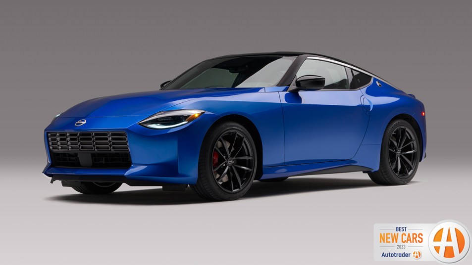 2023 Nissan Z in blue.
