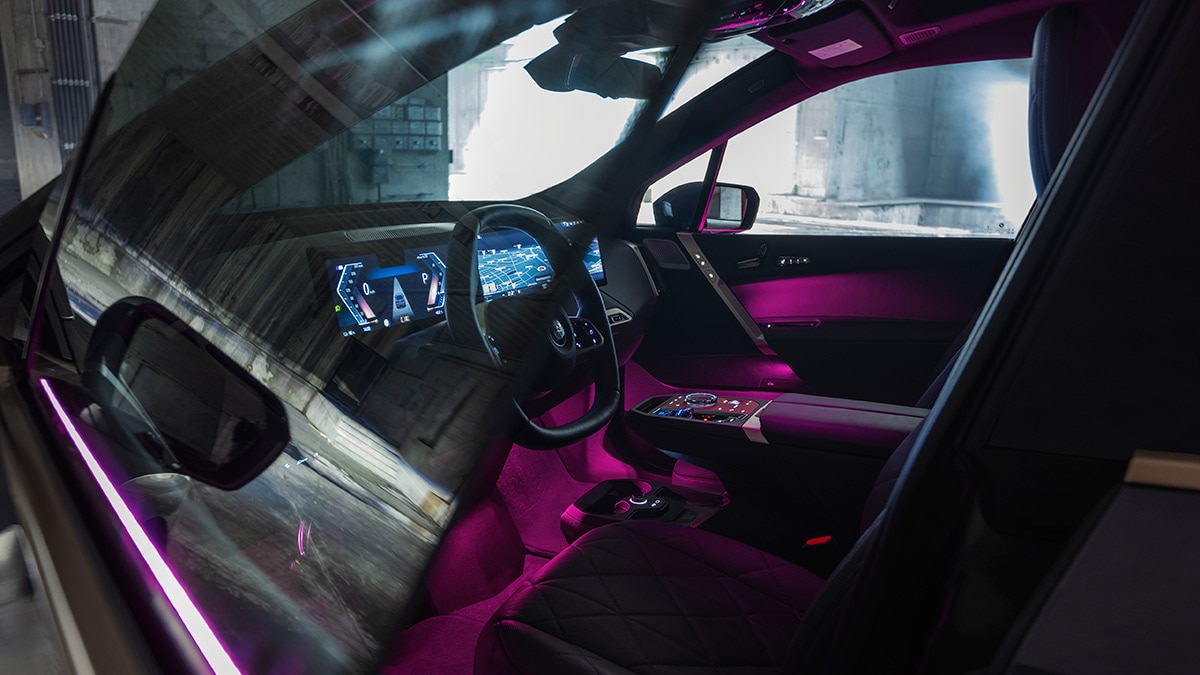 2024 BMW iX interior.