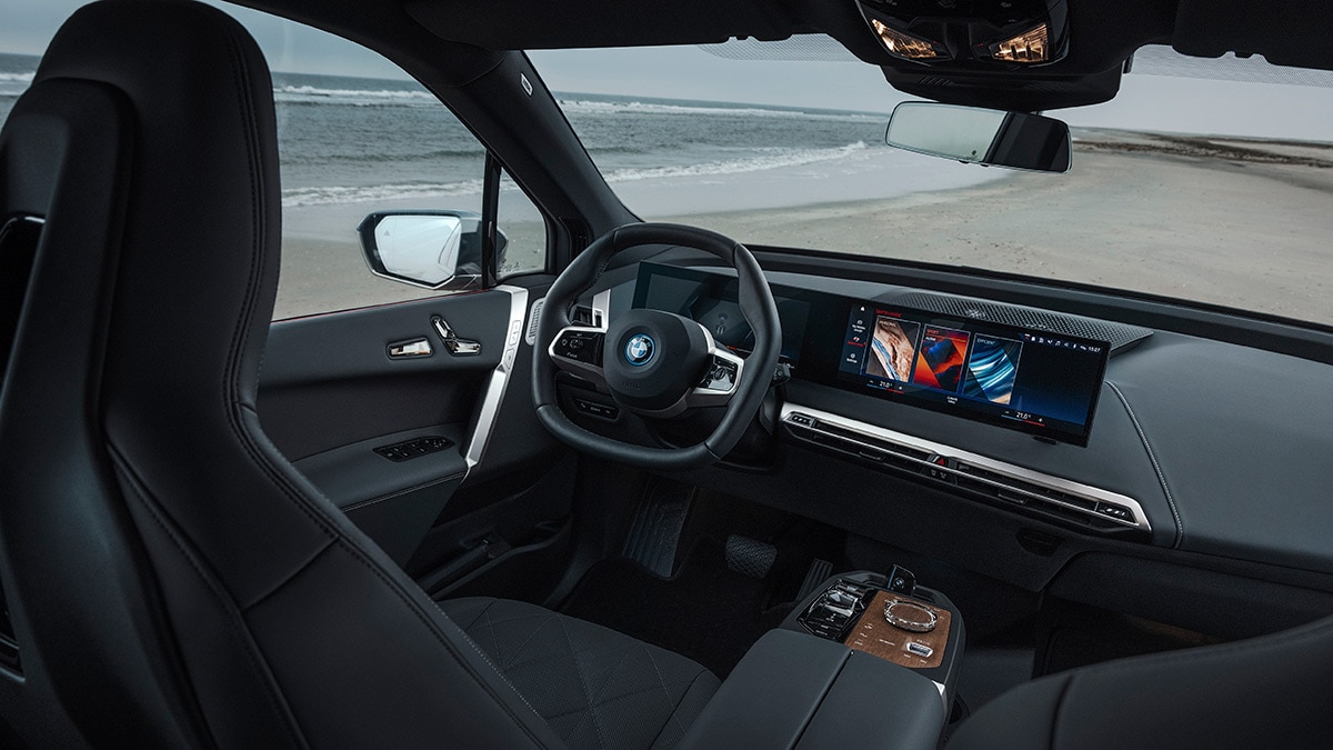 2024 BMW iX interior.