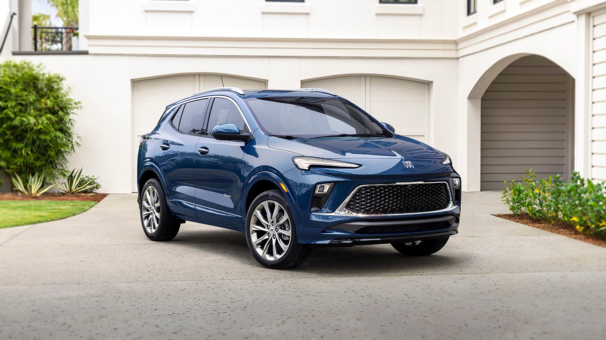 2024 Buick Encore GX Avenir in Ocean Blue Metallic.