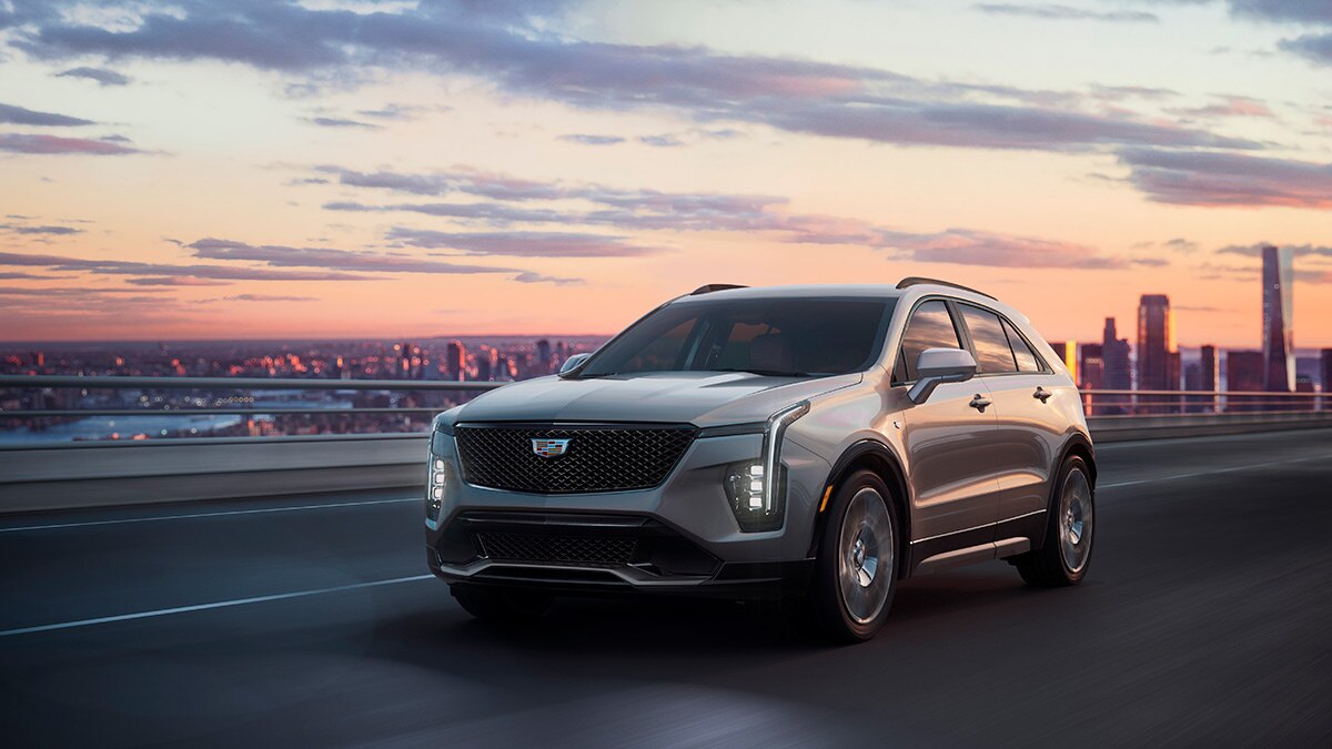 2024 Cadillac XT4 in silver.