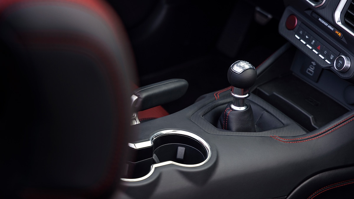 2024 Ford Mustang gear shift.