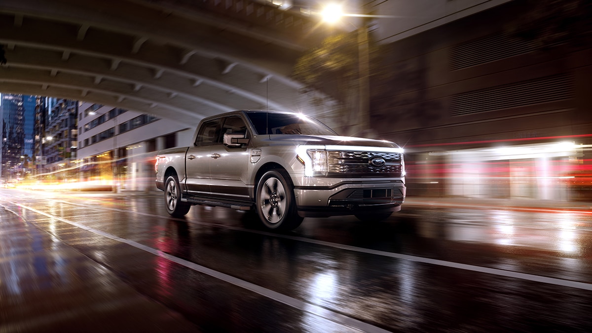 F-150 Lightning Platinum in silver