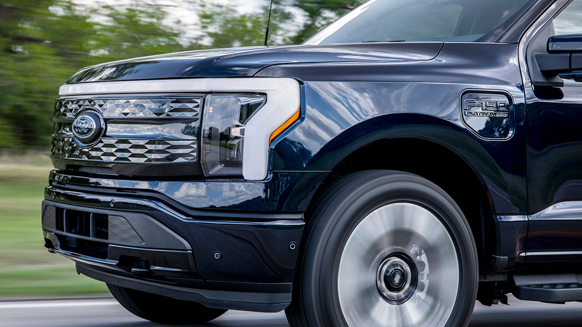 F-150 Lightning Platinum in blue