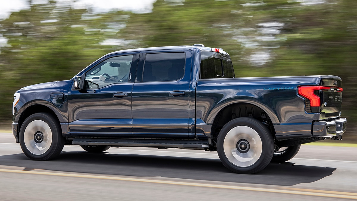 F-150 Lightning Platinum in blue
