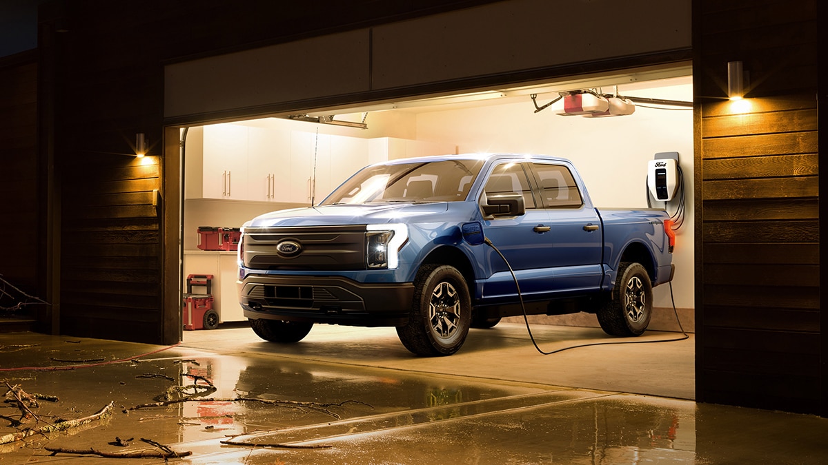 2023 Ford F-150 Lightning Pro in blue