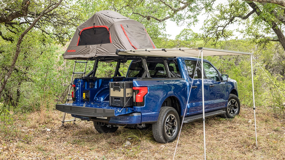 F-150 Lightning XLT camping
