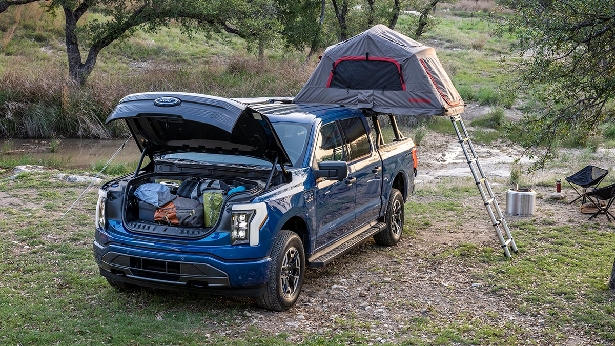 F-150 Lightning XLT camping