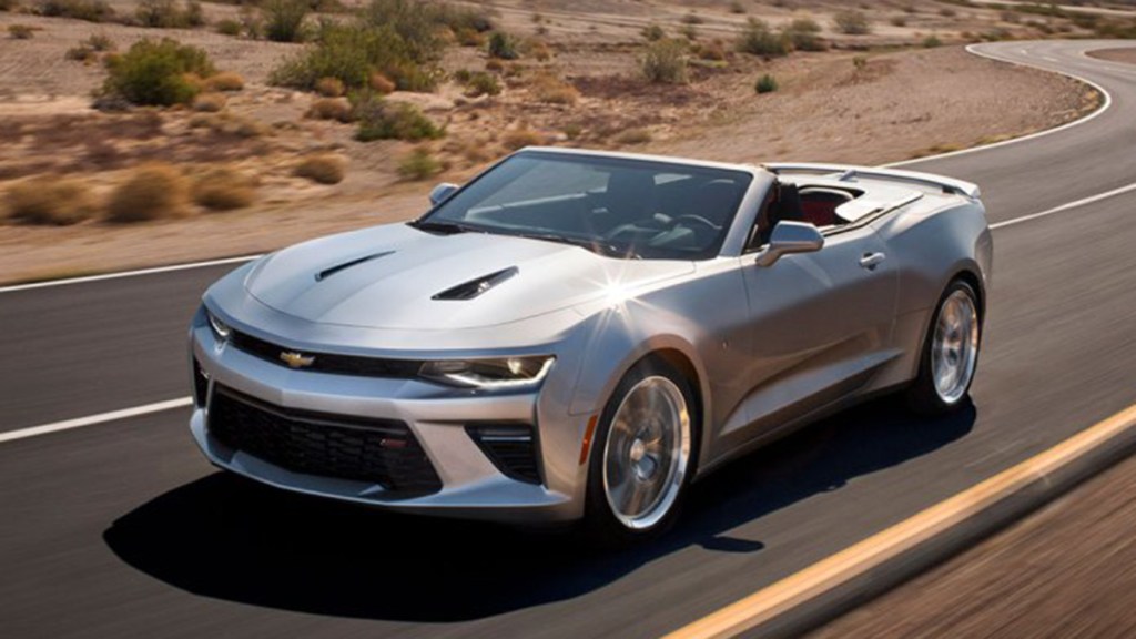 2018 Chevrolet Camaro in silver.