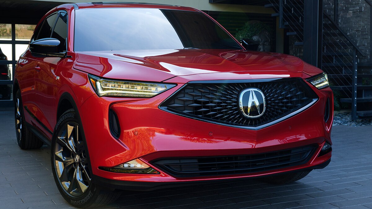 2022 MDX A-Spec in red.