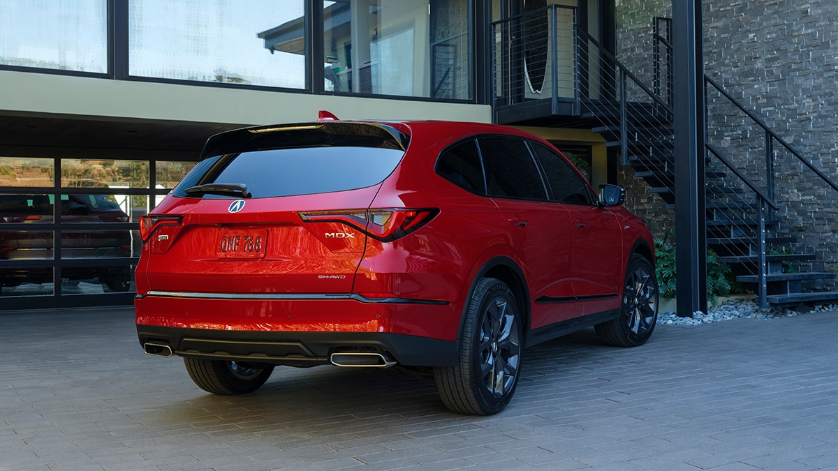 2022 MDX A-Spec in red.