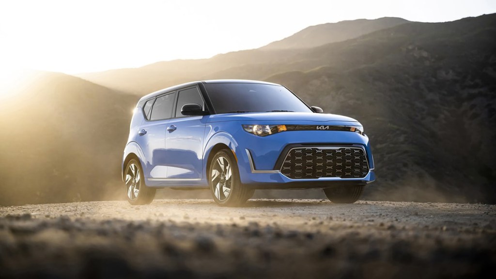 2023 Kia Soul in blue.