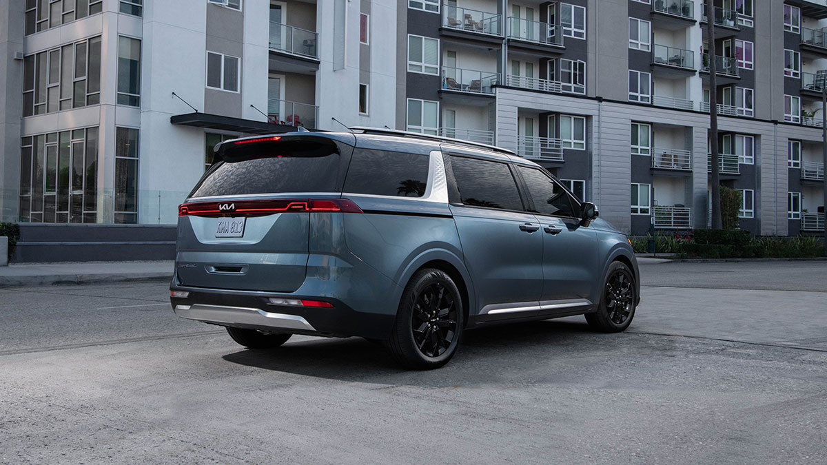 2024 Kia Carnival in light blue.