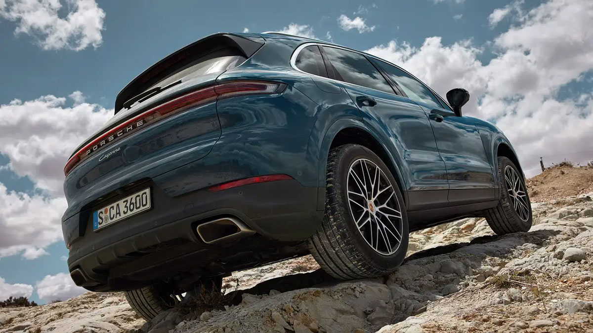 2024 Porsche Cayenne Coupe in green.
