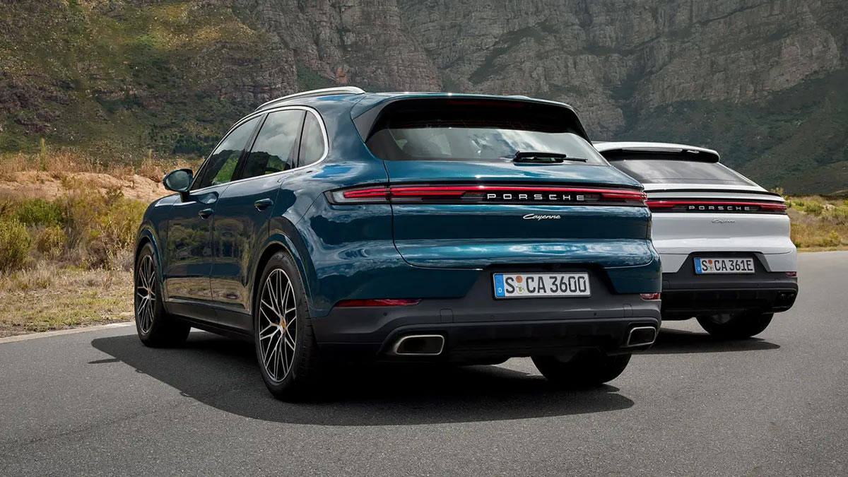 2024 Porsche Cayenne Coupe in green.