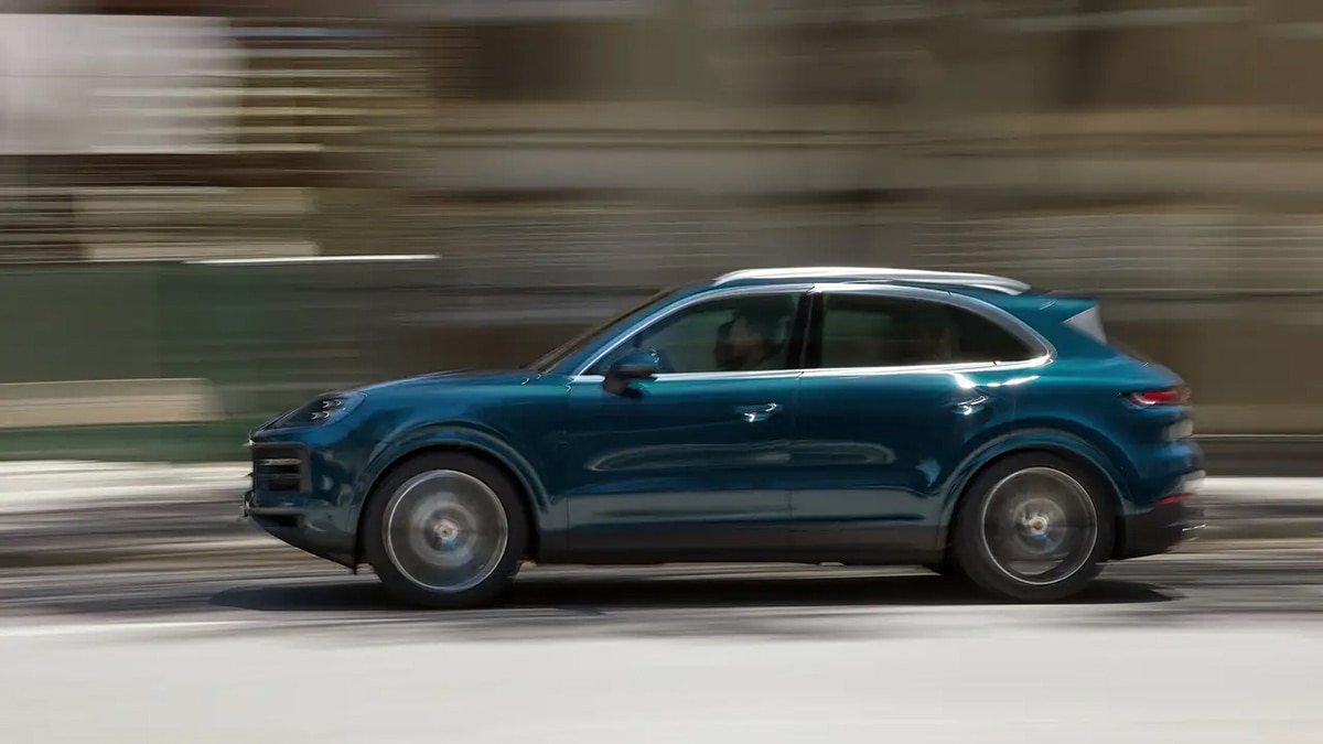 2024 Porsche Cayenne Coupe in green.