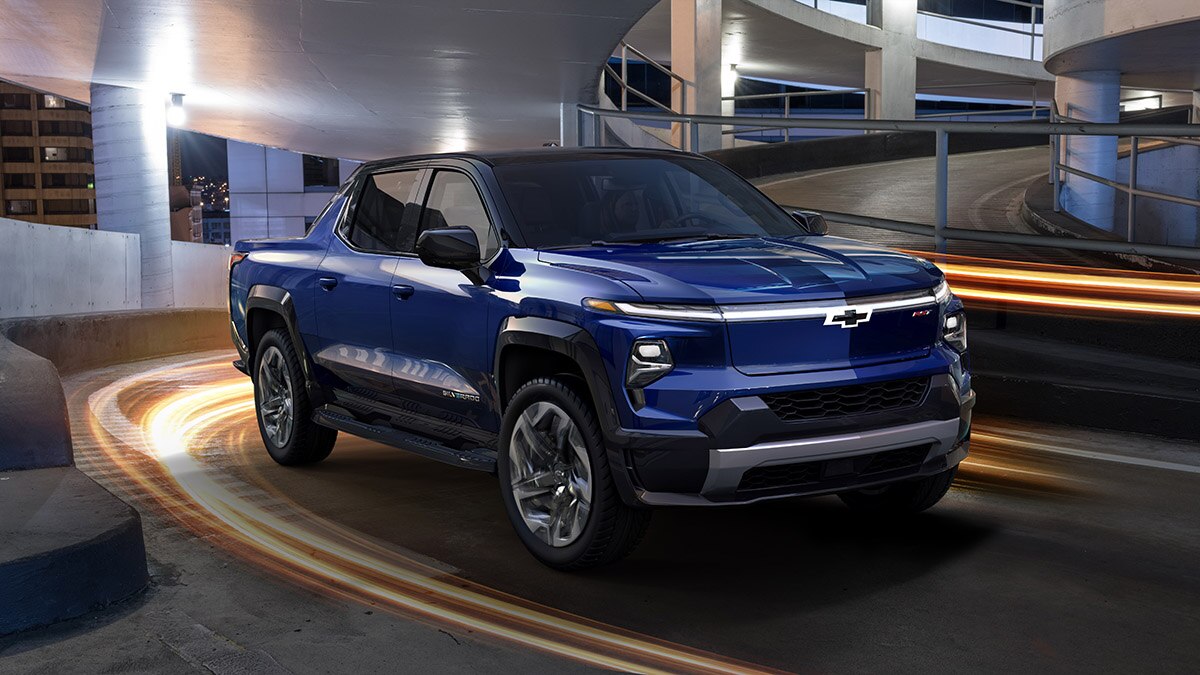 2024 Silverado EV RST in blue