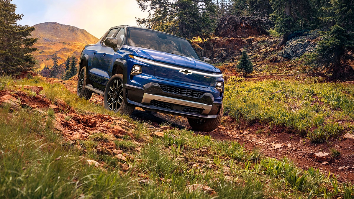 2024 Silverado EV RST in blue