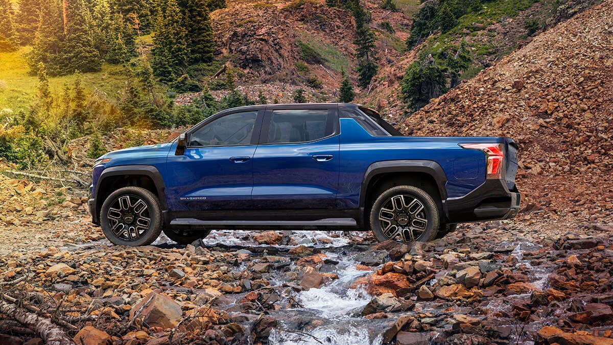 2024 Silverado EV RST in blue