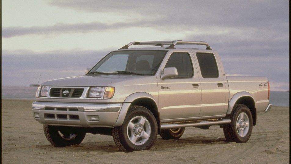2000 Nissan Frontier in tan.