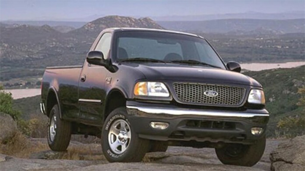 2001 Ford F-150 in grey.