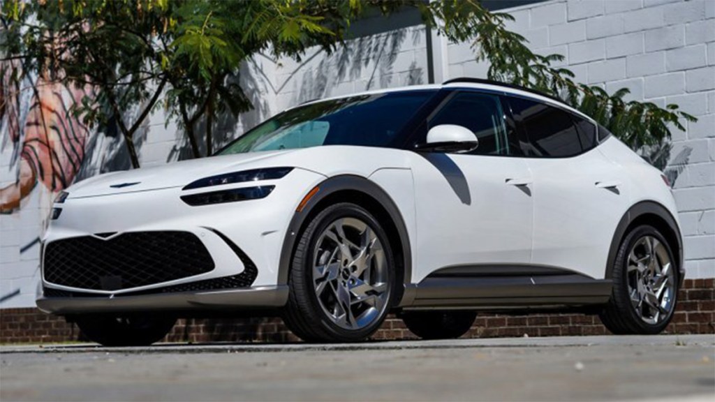 2023 Genesis GV60 in white.