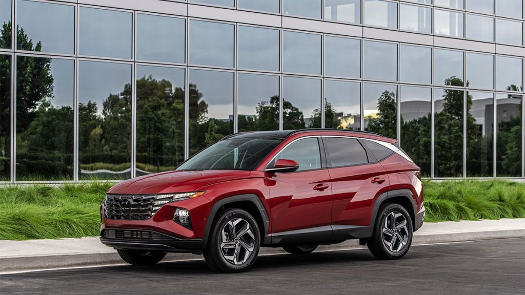2024 Hyundai Tucson in red.
