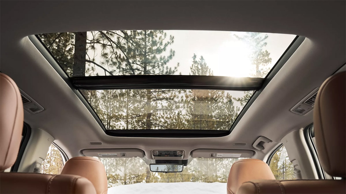 2024 Toyota Grand Highlander sunroof interior.
