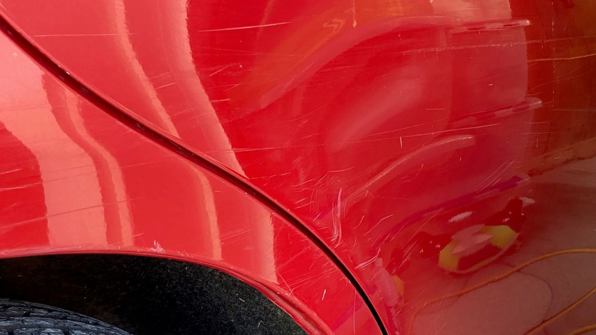 Paint Scratches and Scuffs Before Polishing