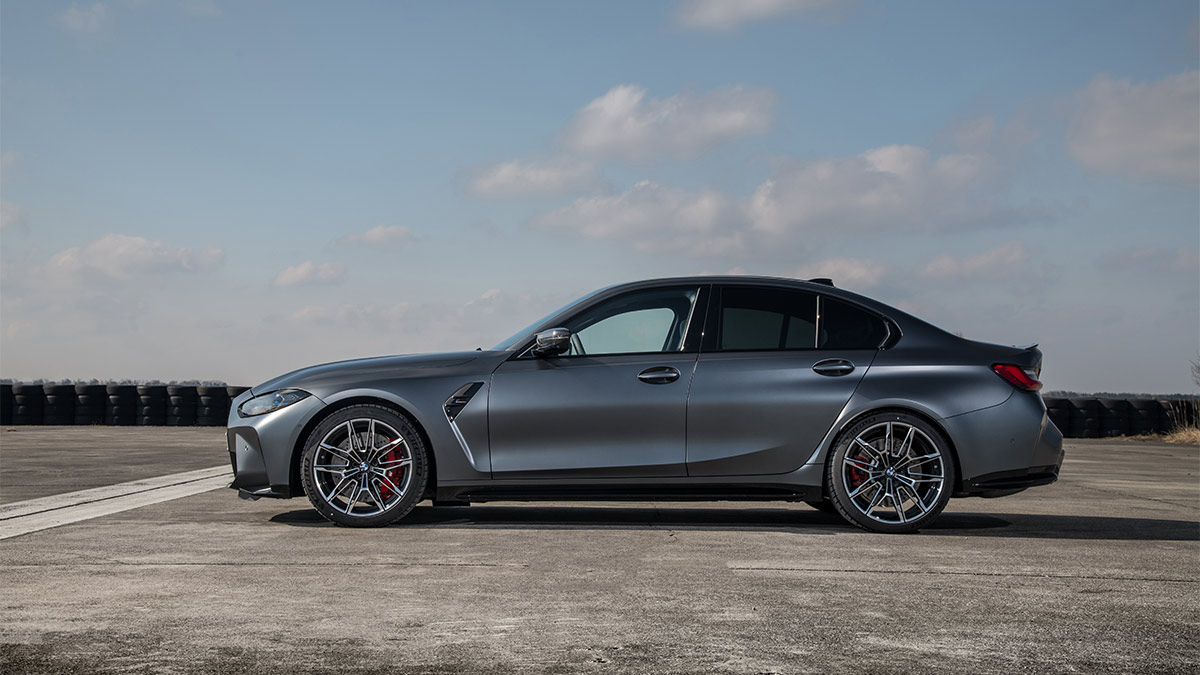2024 BMW M3 Competition in grey.