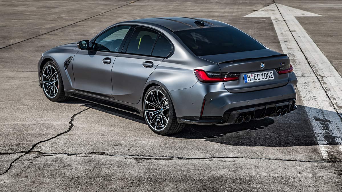 2024 BMW M3 Competition in grey.