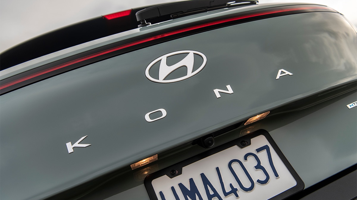 2024 Hyundai Kona in olive green.