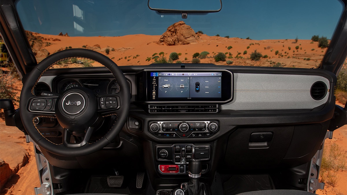 2024 Jeep Wrangler 4xe Willys interior.