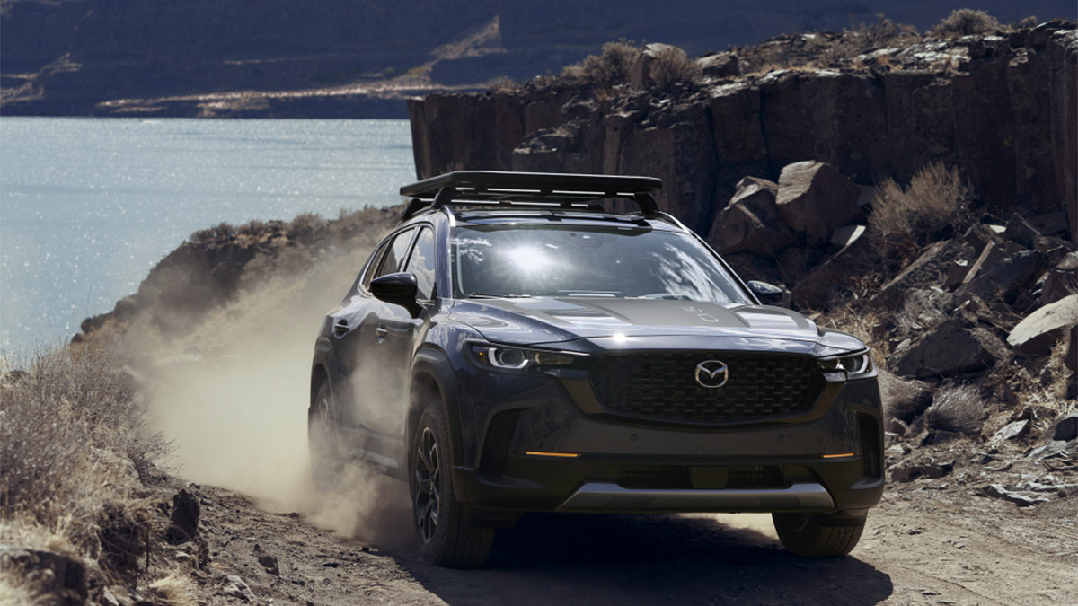 2024 Mazda CX-50 in silver.