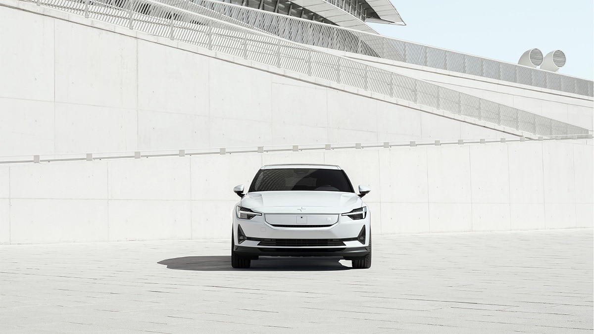 2024 Polestar 2 in white.