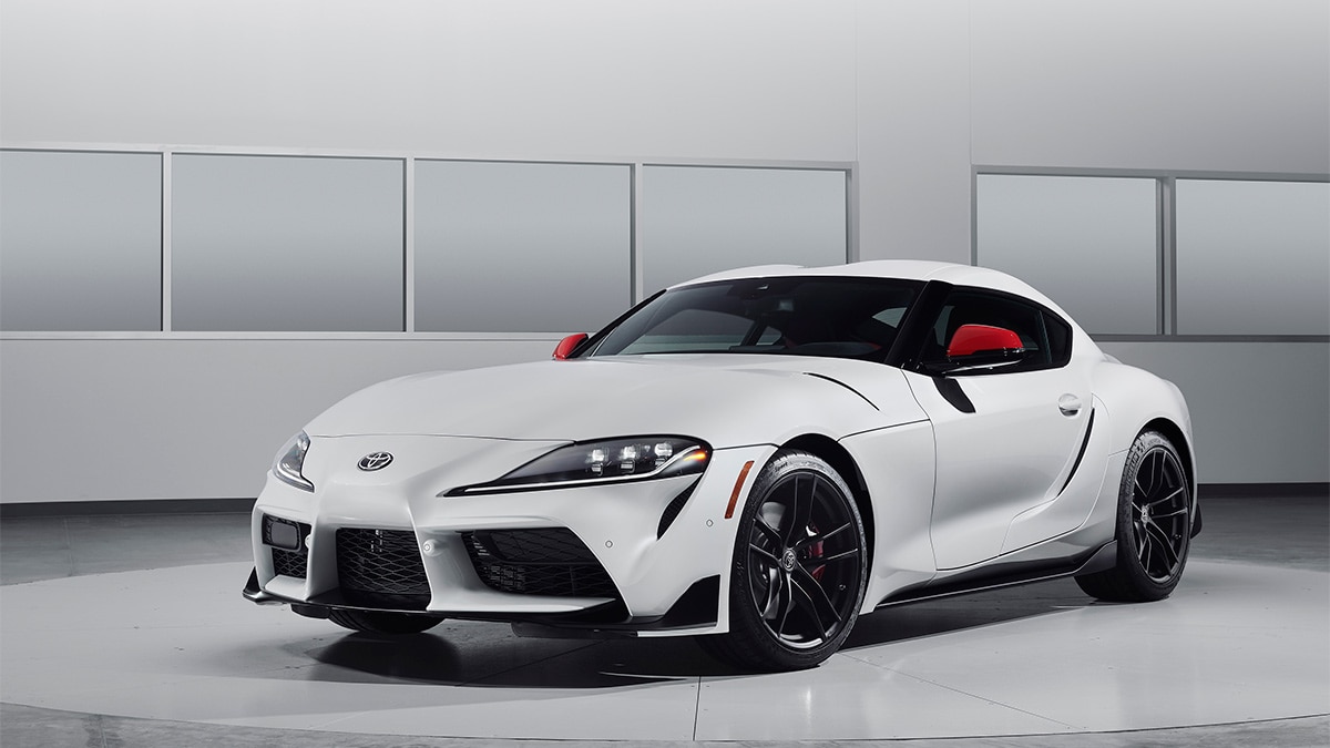 2024 Toyota GR Supra in white.