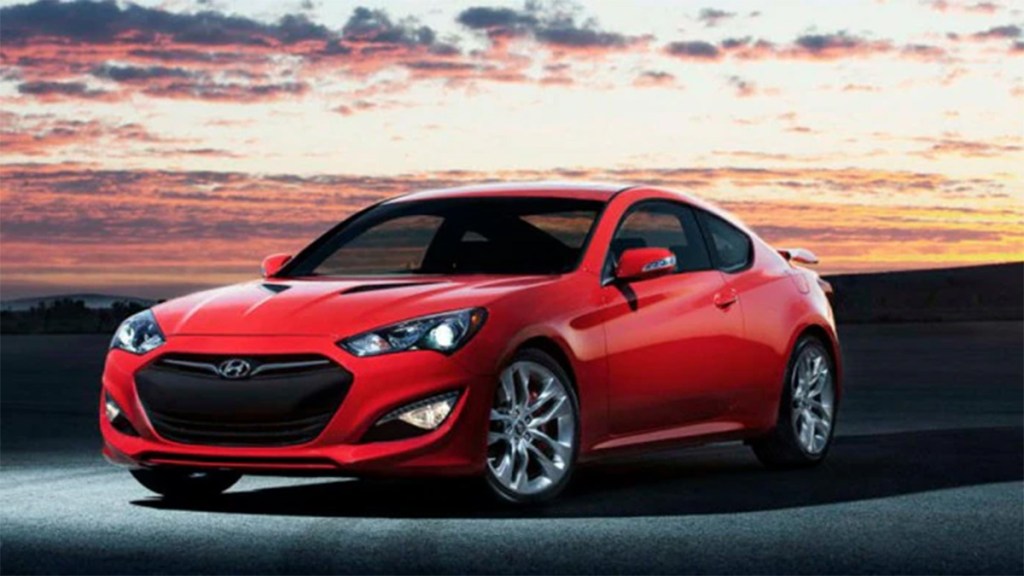 2016 Hyundai Genesis Coupe in red.