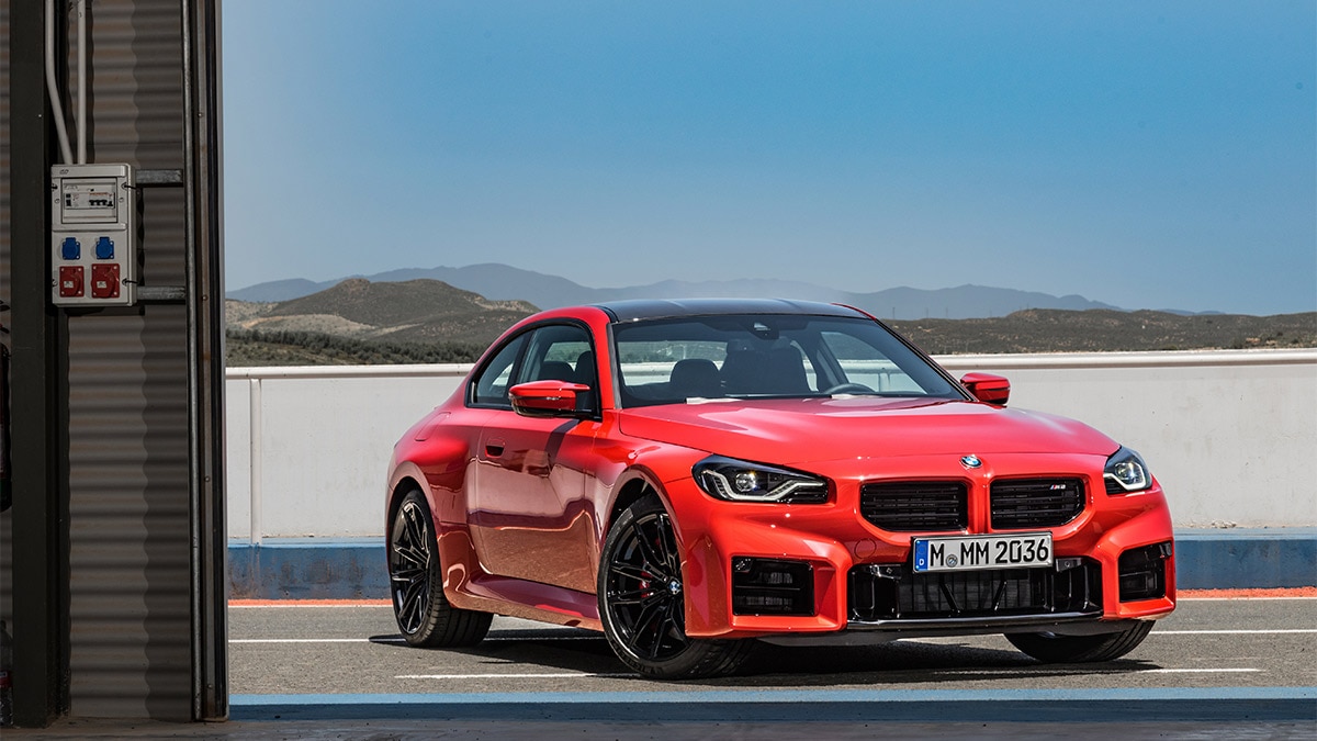 2024 BMW 2 series in red.