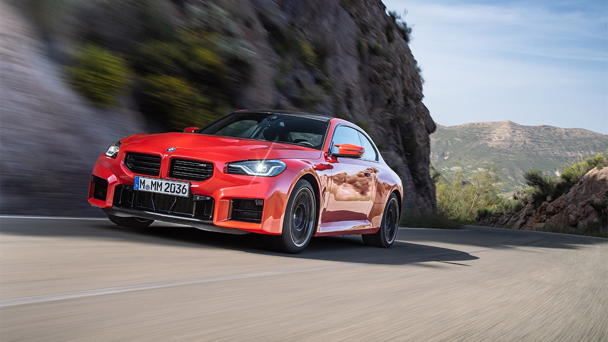 2024 BMW 2 series in red.