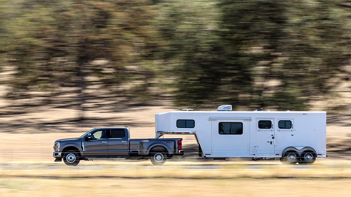2024 Ford Super Duty in grey.