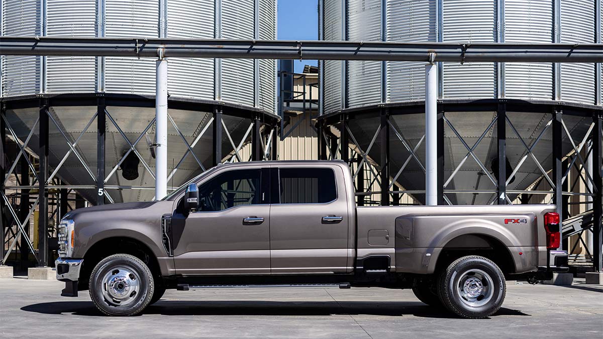 2024 Ford Super Duty in grey.
