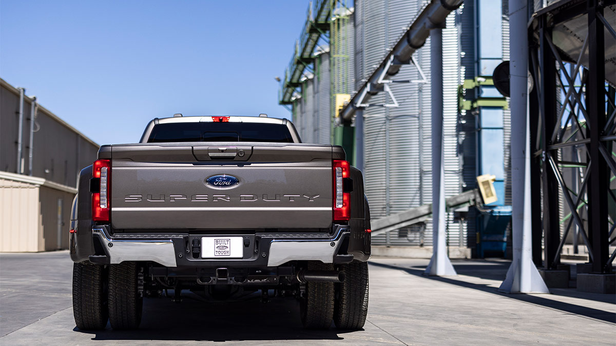 2024 Ford Super Duty in grey.