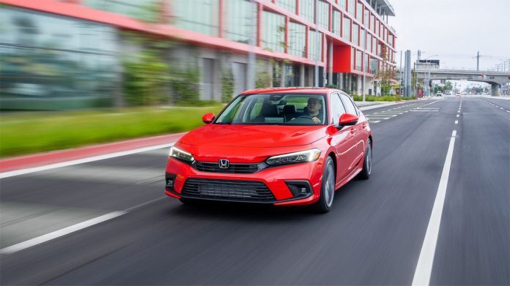 2024 Honda Civic in red.