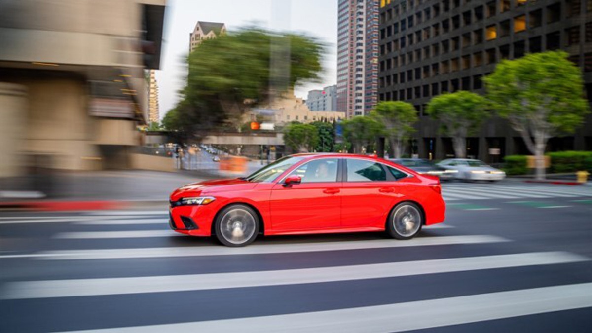 2024 Honda Civic in red.