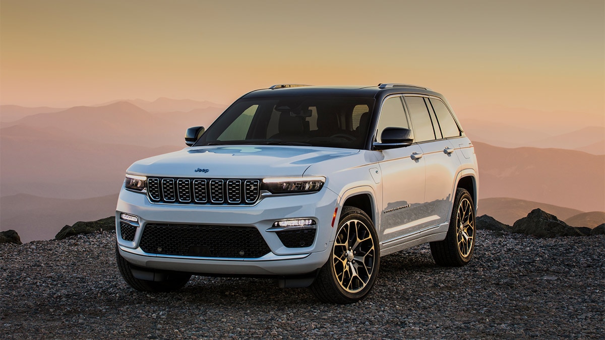 2024 Jeep Grand Cherokee 4xe in white.
