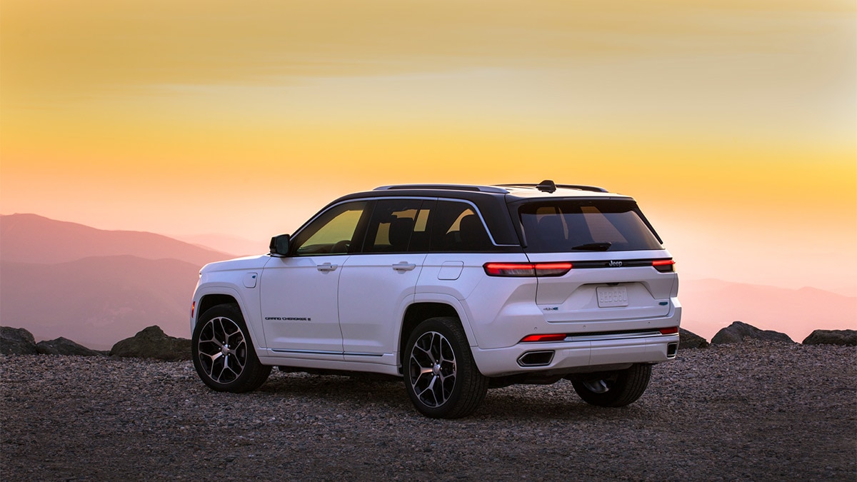 2024 Jeep Grand Cherokee 4xe in white.