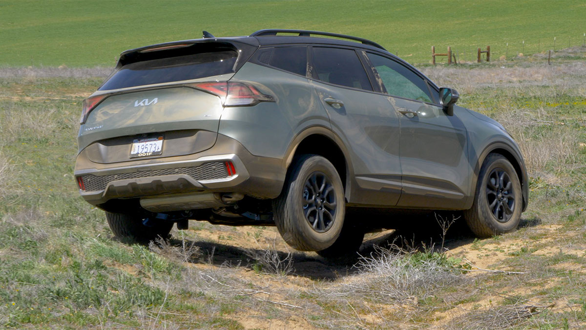 2024 Kia Sportage in olive green.