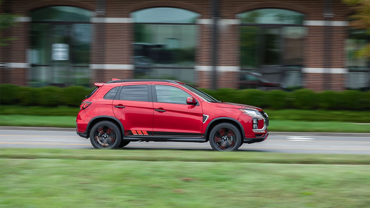 2024 Mitsubishi Outlander Sport in red.